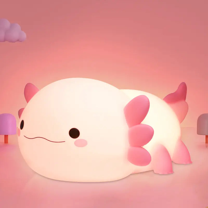 Axolotl Night Light for Kids - Cute Silicone Animal Nursery Lamp