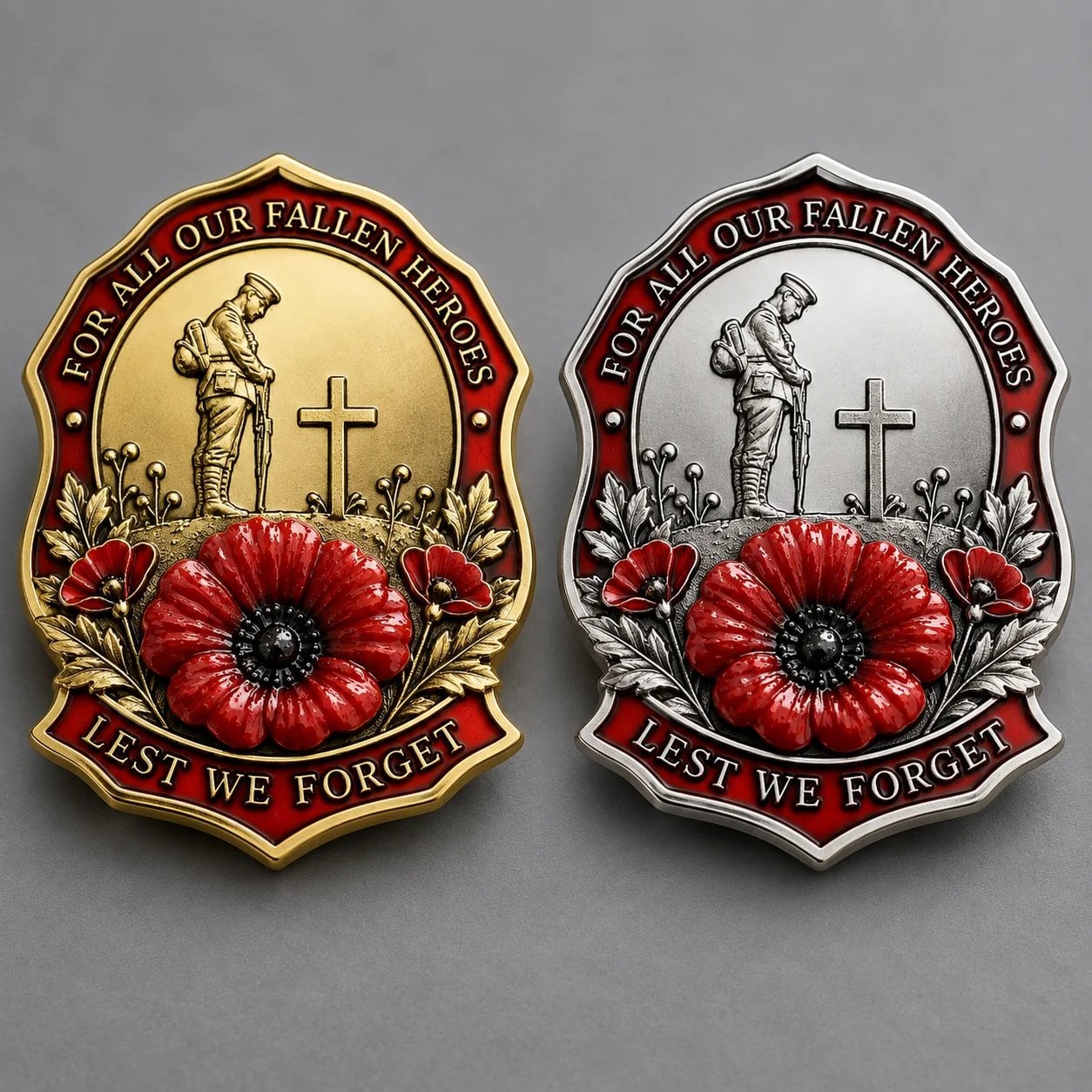 🌺Limited Edition Red Poppy Remembrance Brooch- For All Our Fallen Heroes🎖️