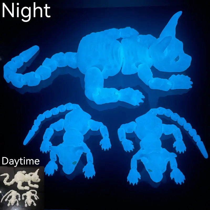 3pcs Large 3D Printed Sphynx Cat Statues (19.96in & 9.06in) - Movable ADHD 3D Fidget Stress Relief Toys for Adults, Whimsical Desktop Decoration Ornaments, House Decor Home Goods Gifts