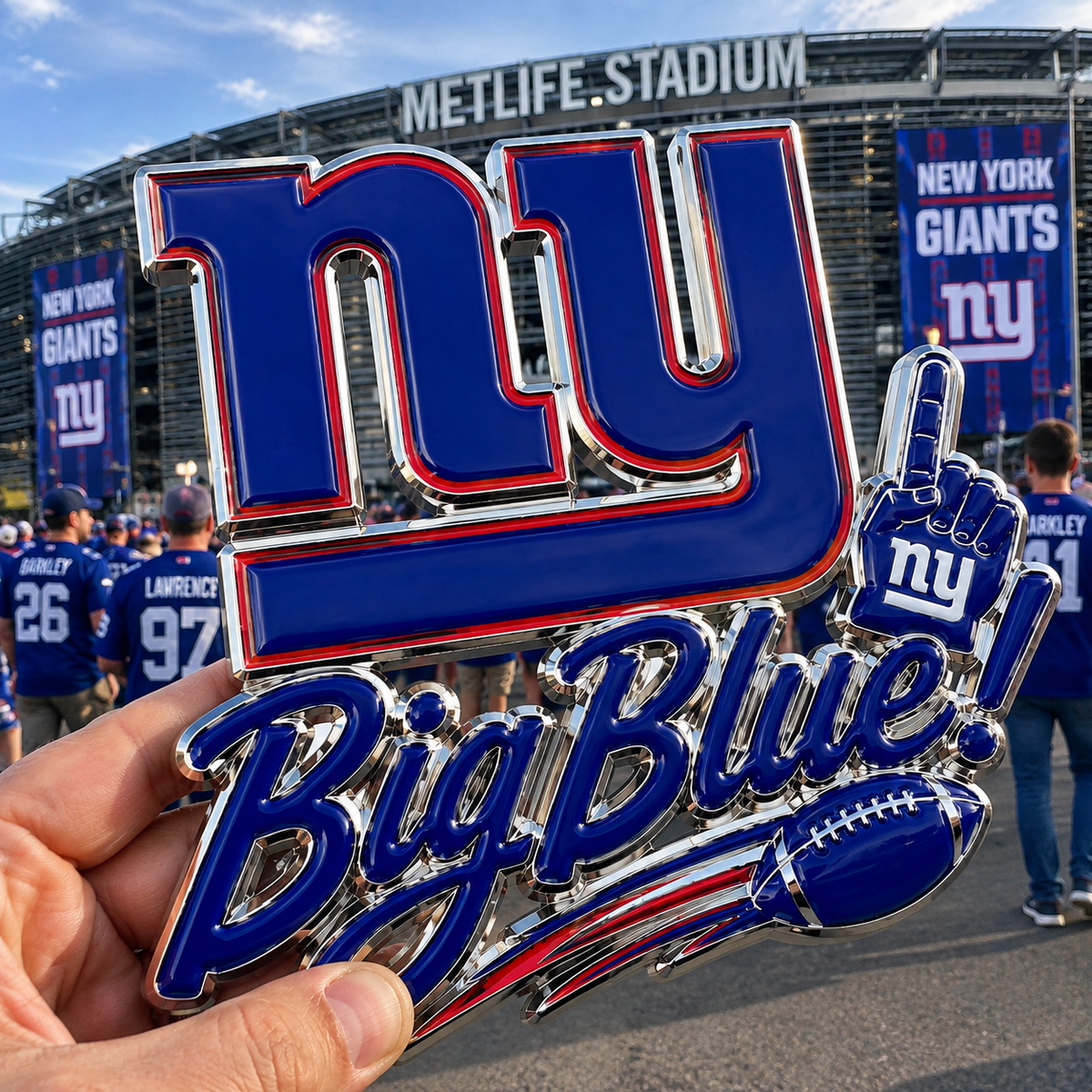 🇺🇸 Last Day Promo: 50% OFF🏈Big Blue Car Emblem Metal Badge