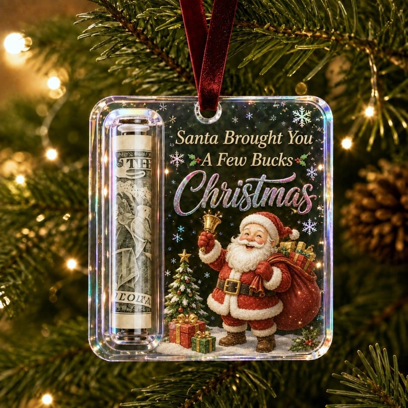 🔥Only $19.99 Last Day Promotion!🎄Christmas Cash Gift Ornament- Make Cash Feel Like A Real Christmas Gift💵