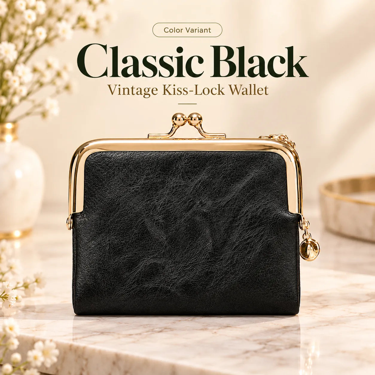 👛 Vintage Kiss-Lock Wallet | Compact & Chic