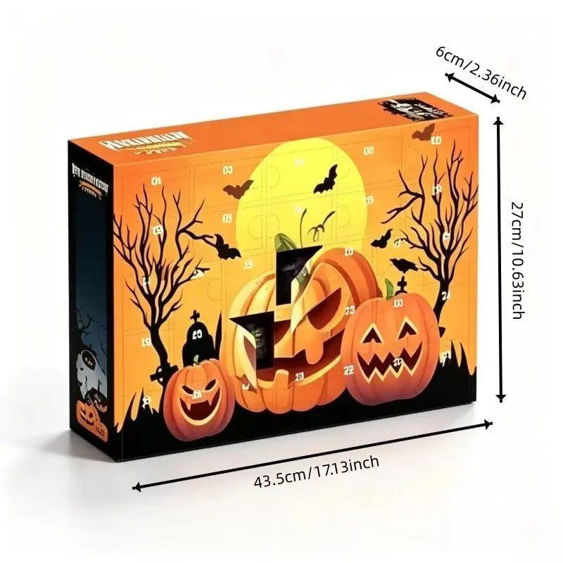 Halloween Countdown Calendar 35-in-1 Creative Brick Toy Set for Kids
