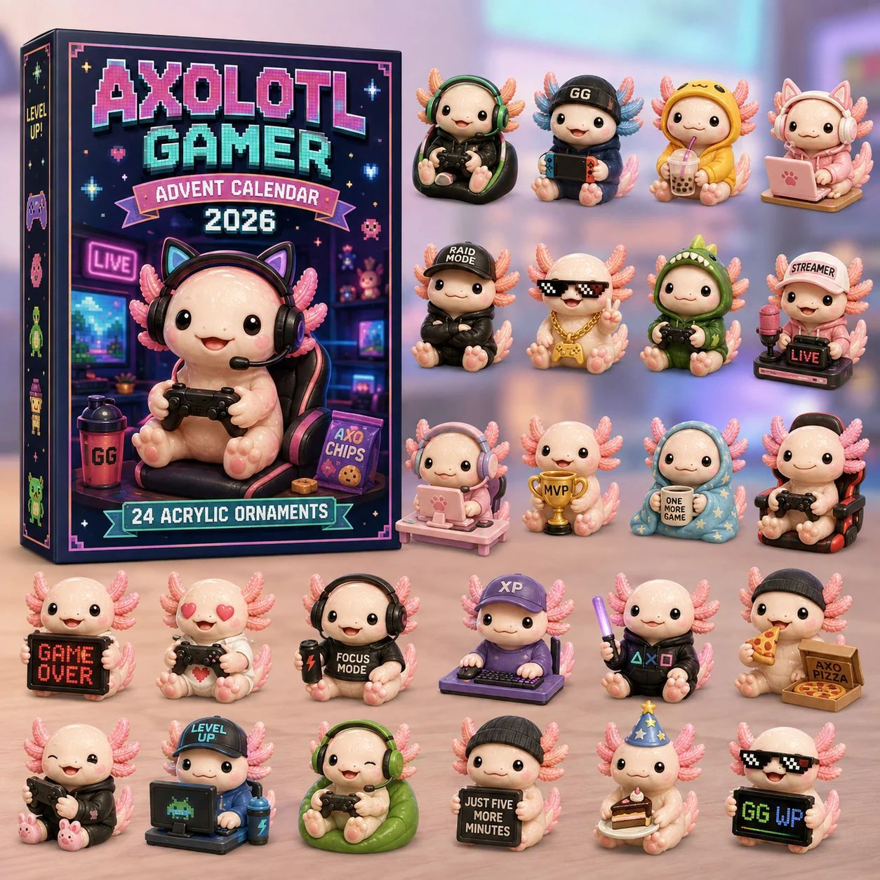 CHRISTMAS KICKOFF 50% OFF - A Day Of Axolotl Advent Calendar 2026