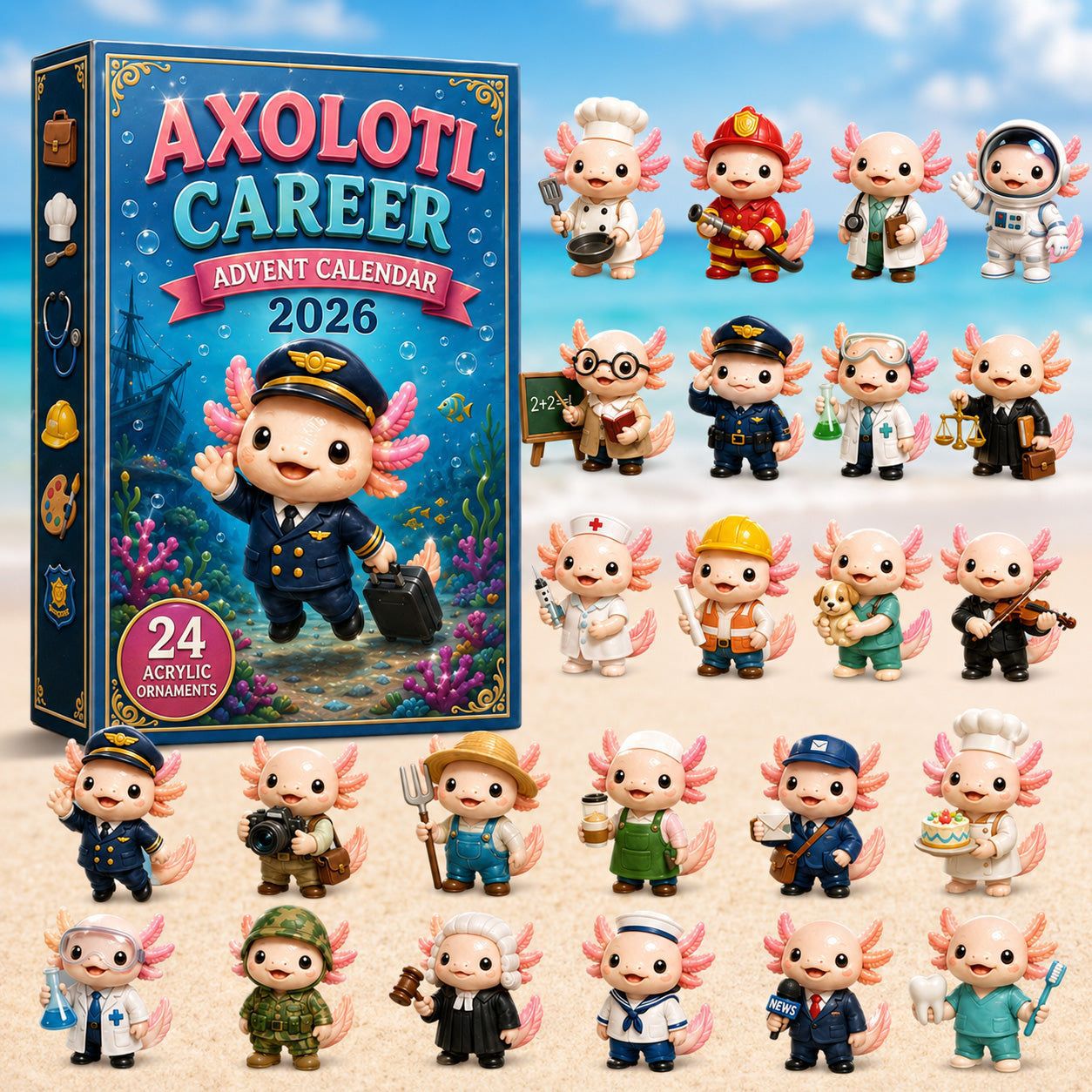 CHRISTMAS KICKOFF 50% OFF - A Day Of Axolotl Advent Calendar 2026