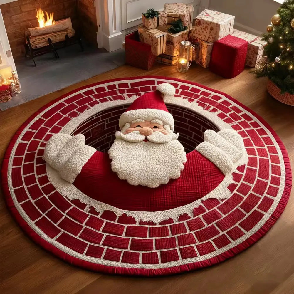 Halloween decor 2026 3D Skeleton Trap Hole Illusion Rug Spooky Halloween Floor Mat Non Slip Crystal Velvet Room Decor