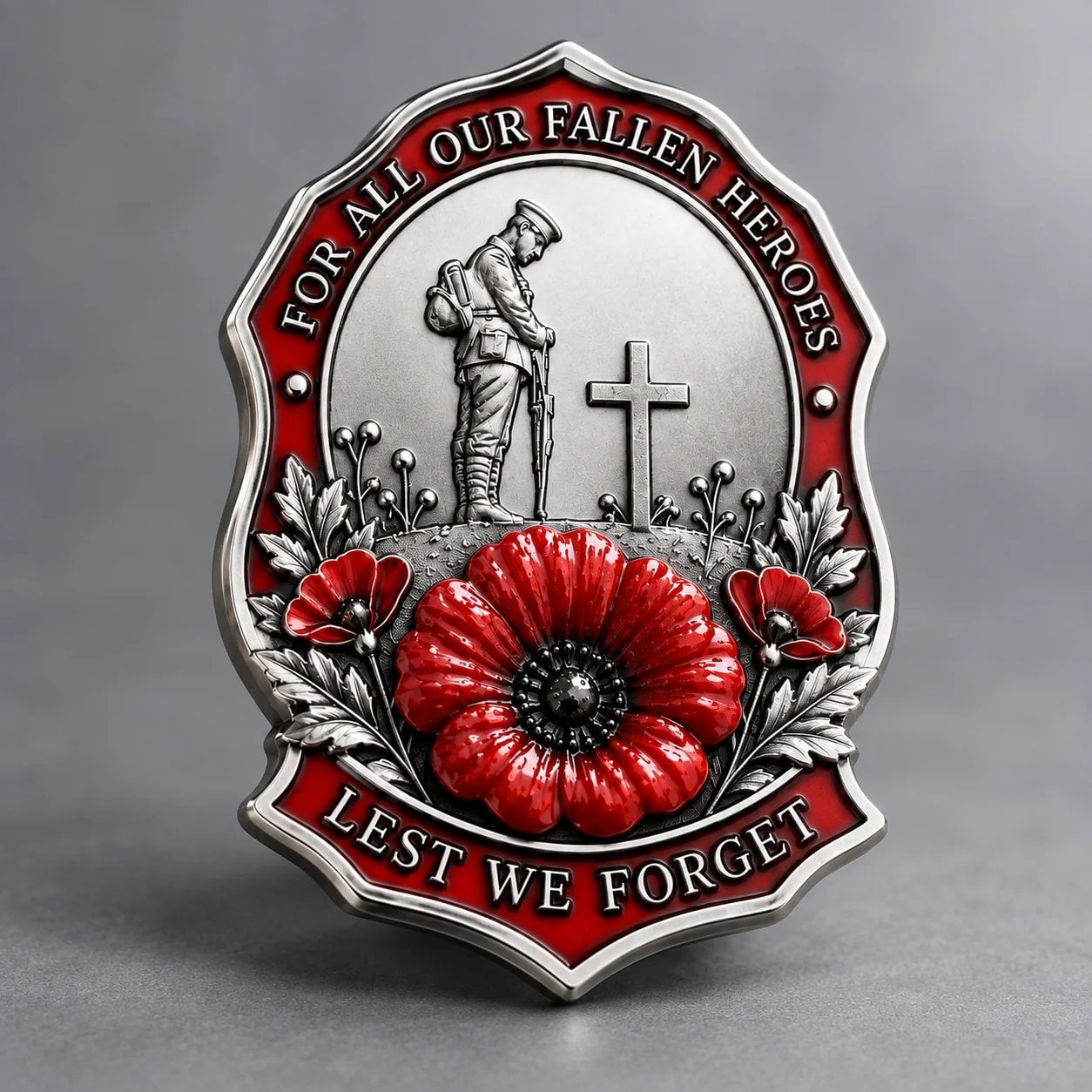 🌺Limited Edition Red Poppy Remembrance Brooch- For All Our Fallen Heroes🎖️