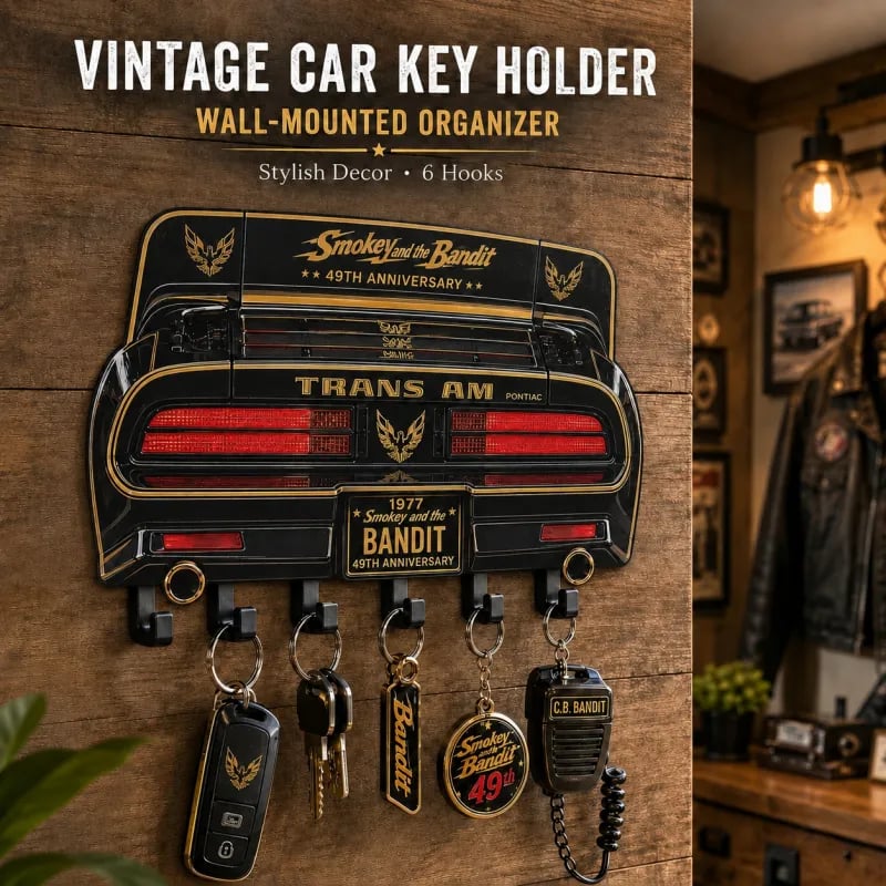 Classic Car Wall Key Holder – Vintage-Inspired 2D & 3D Styles