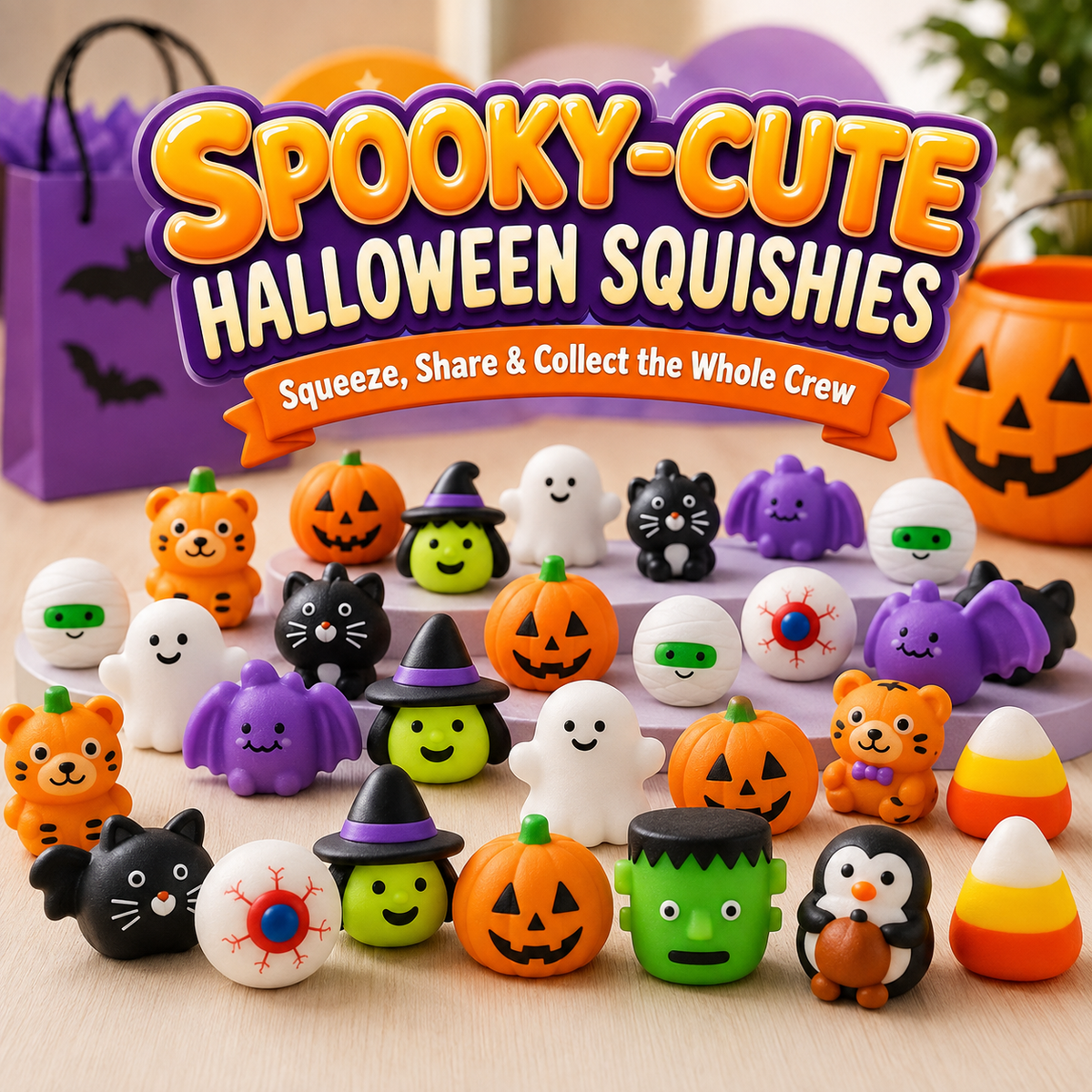 🔥Last Day 49% OFF - 🎃 30PCS Halloween Mochi Squishy Toys