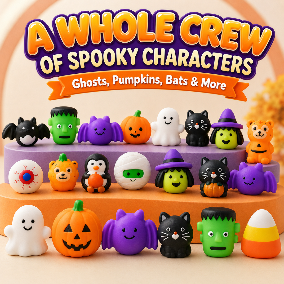 🔥Last Day 49% OFF - 🎃 30PCS Halloween Mochi Squishy Toys