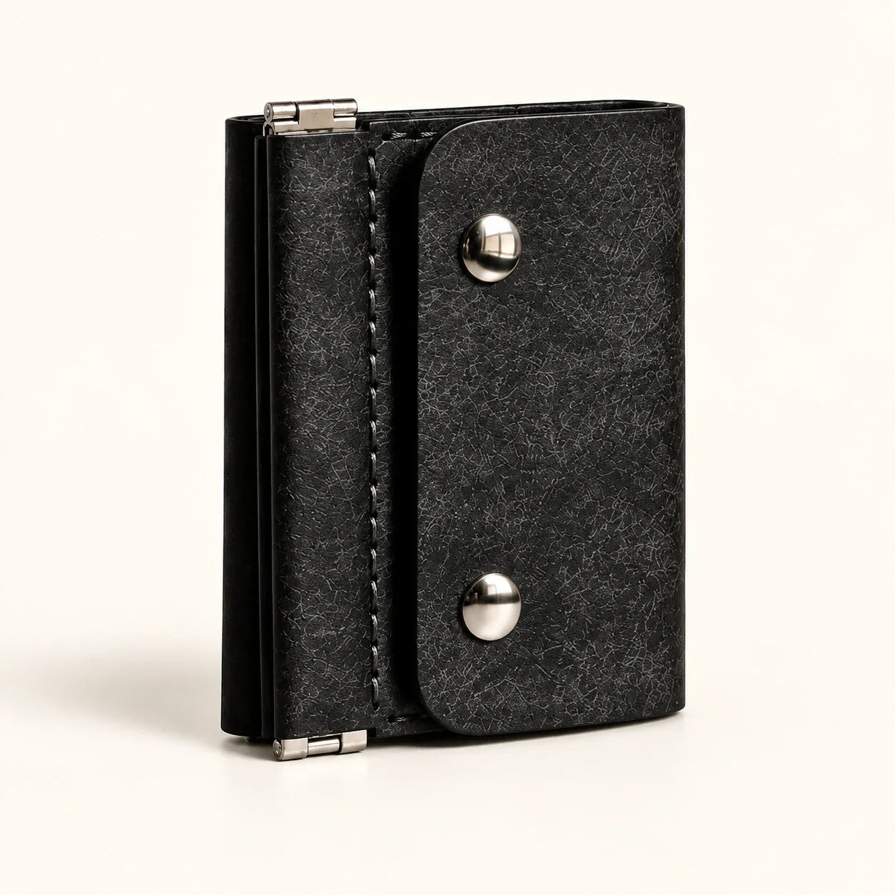 Vintage Compact Trifold Wallet with Quick-Access Coin Pocket